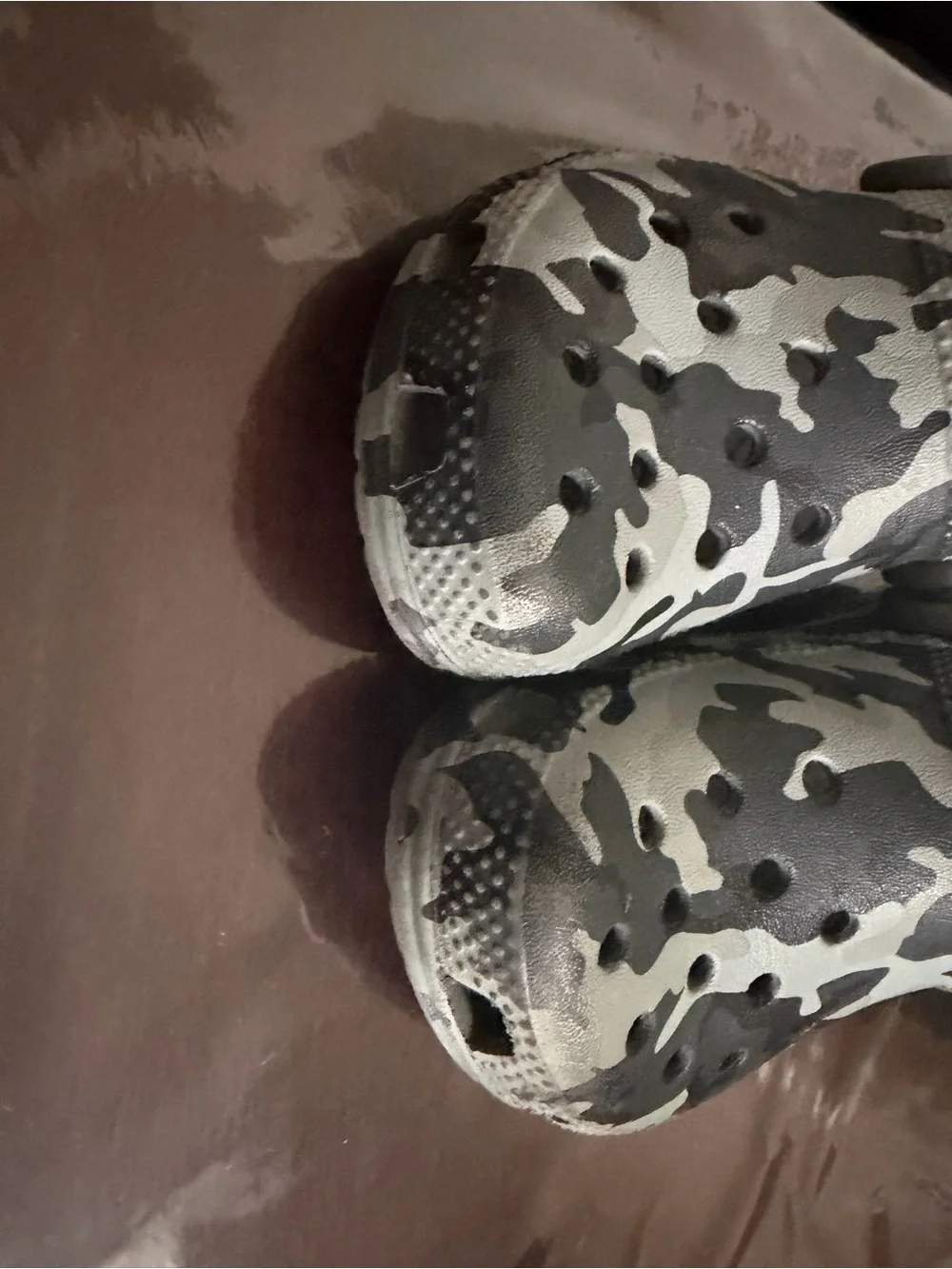 CROCS Kids Clog - Gray & White Camo